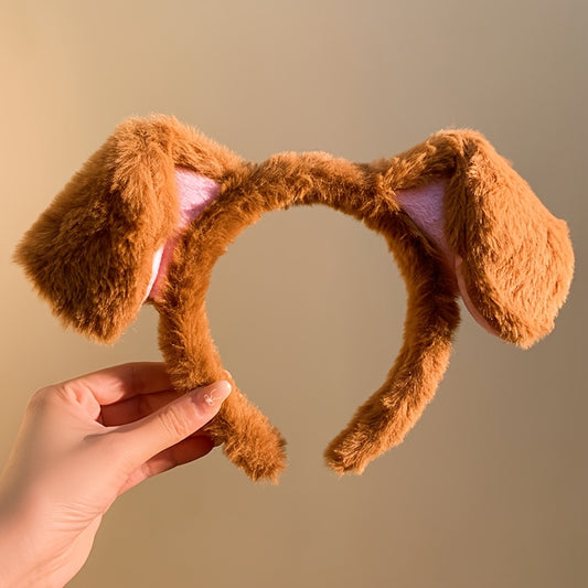 Cute Faux Fur Dog Ears Headband