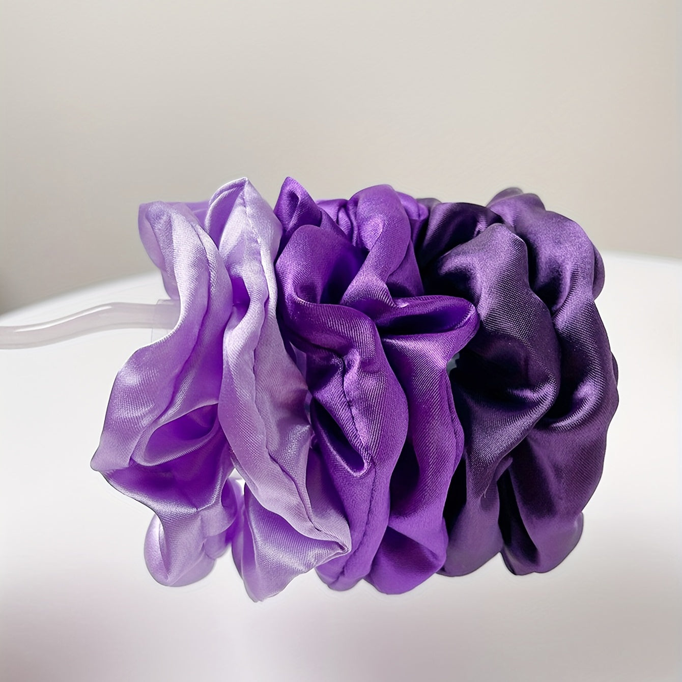 Purple Silky Scrunchies Hair Tie 6pcs