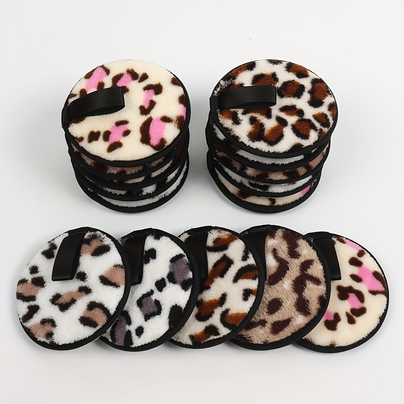 Leopard Print Reusable Double-Sided Facial Cleansing Puffs