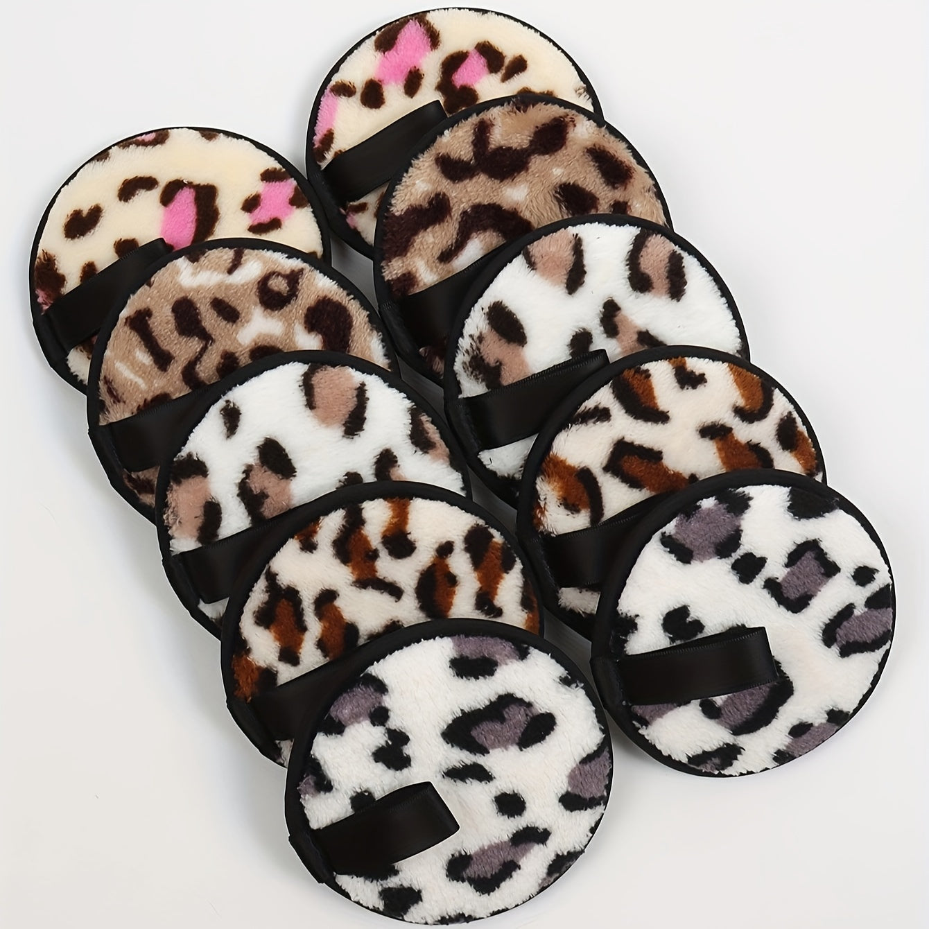 Leopard Print Reusable Double-Sided Facial Cleansing Puffs