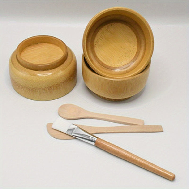 4pcs Bamboo DIY Face Mask Mixing Kit