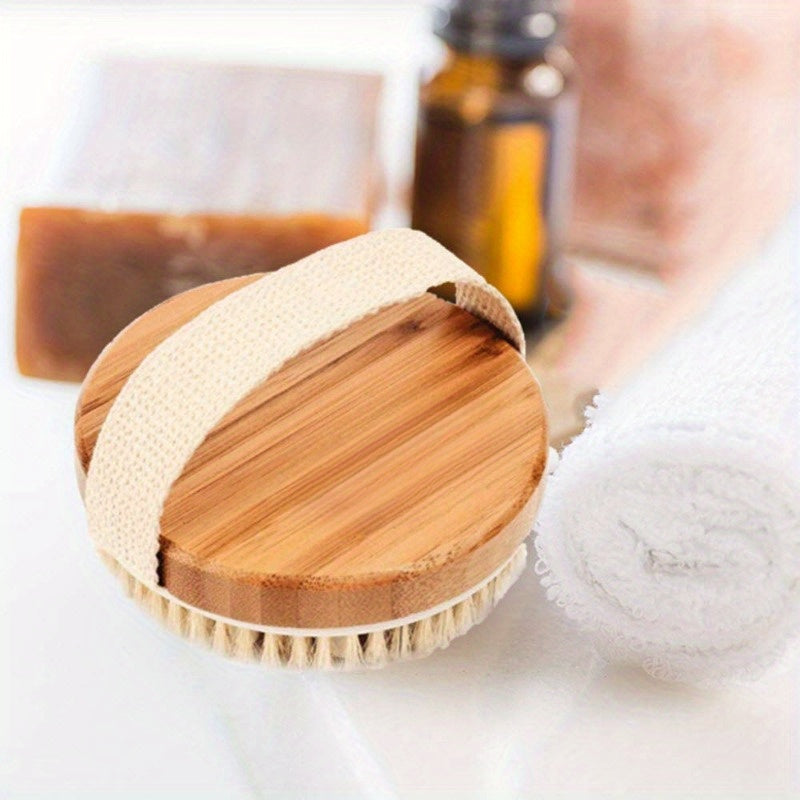 Real Wood Body Brush with Soft Massage Nodes