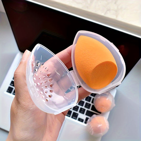 1/2pcs Protective Makeup Sponge Travel Case