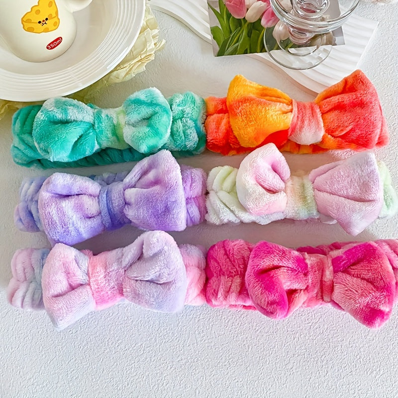 Tie-dye Bow Headband Wrist Set