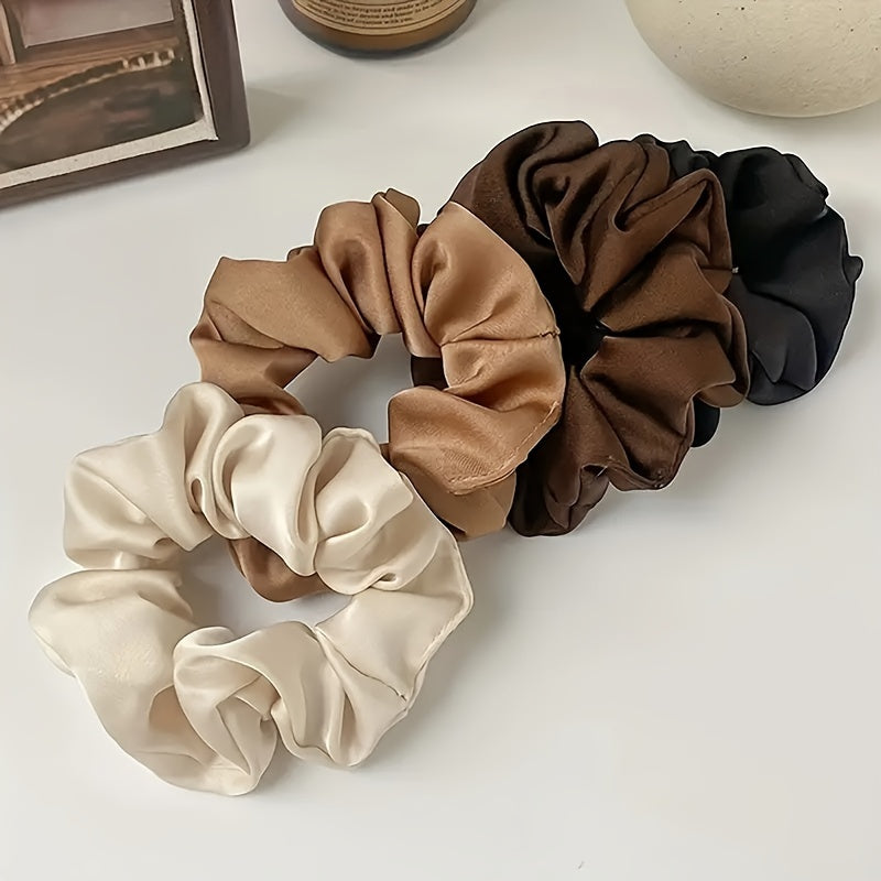 Women’s Soft Satin Hair Scrunchies 4pcs