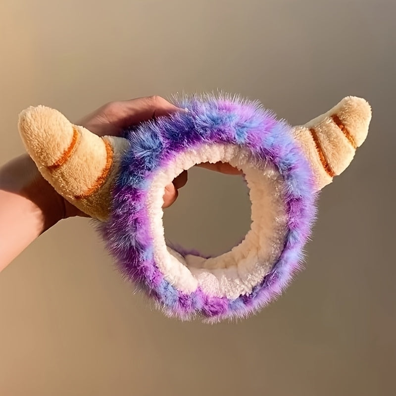 Cute Plush Monster Horn Headband