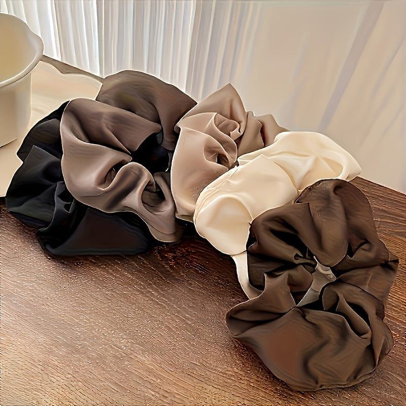 Elegant Satin Scrunchies 5pcs