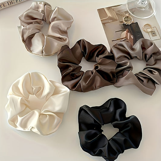 Elegant Satin Scrunchies 5pcs