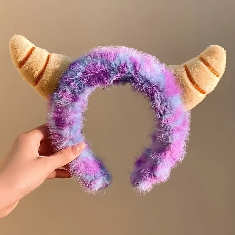 Cute Plush Monster Horn Headband