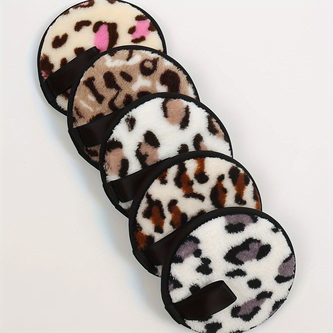 Leopard Print Reusable Double-Sided Facial Cleansing Puffs