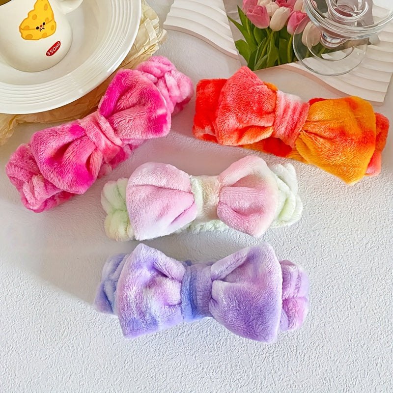 Tie-dye Bow Headband Wrist Set