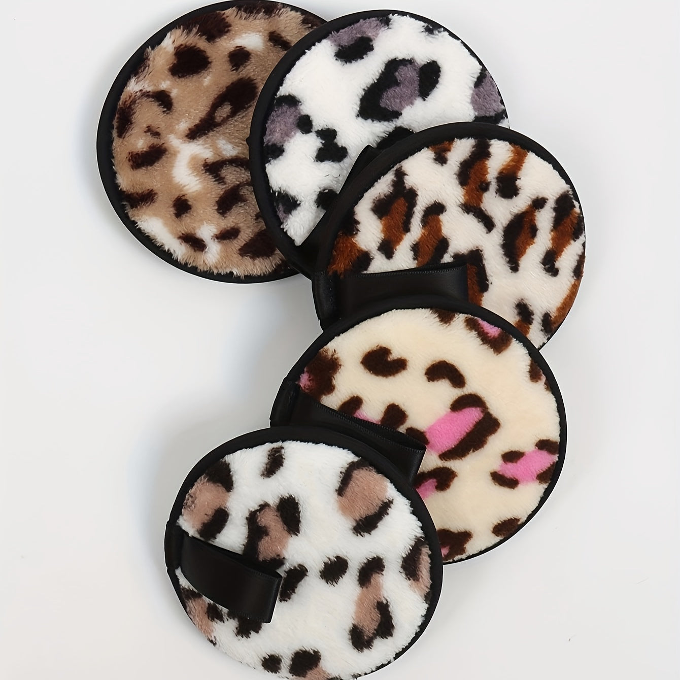 Leopard Print Reusable Double-Sided Facial Cleansing Puffs