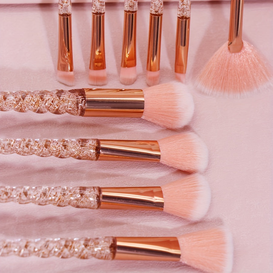 10pcs Oval Makeup Brush Set