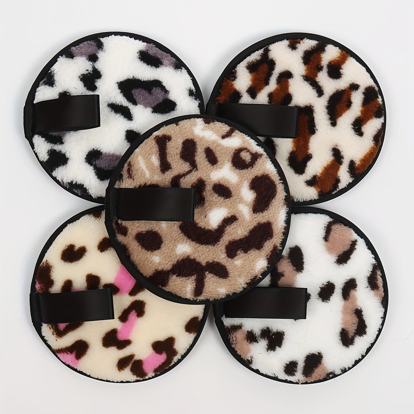 Leopard Print Reusable Double-Sided Facial Cleansing Puffs