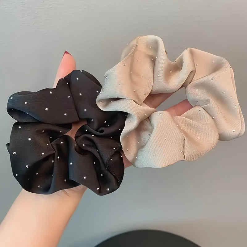 Elegant Satin Hair Scrunchies Set 3pcs