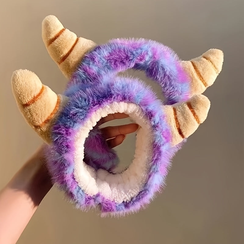 Cute Plush Monster Horn Headband