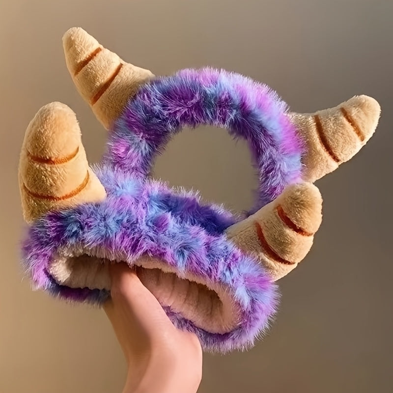 Cute Plush Monster Horn Headband