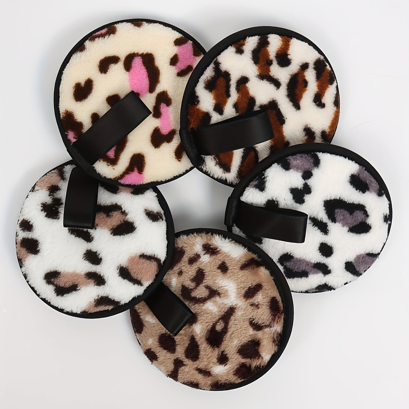 Leopard Print Reusable Double-Sided Facial Cleansing Puffs