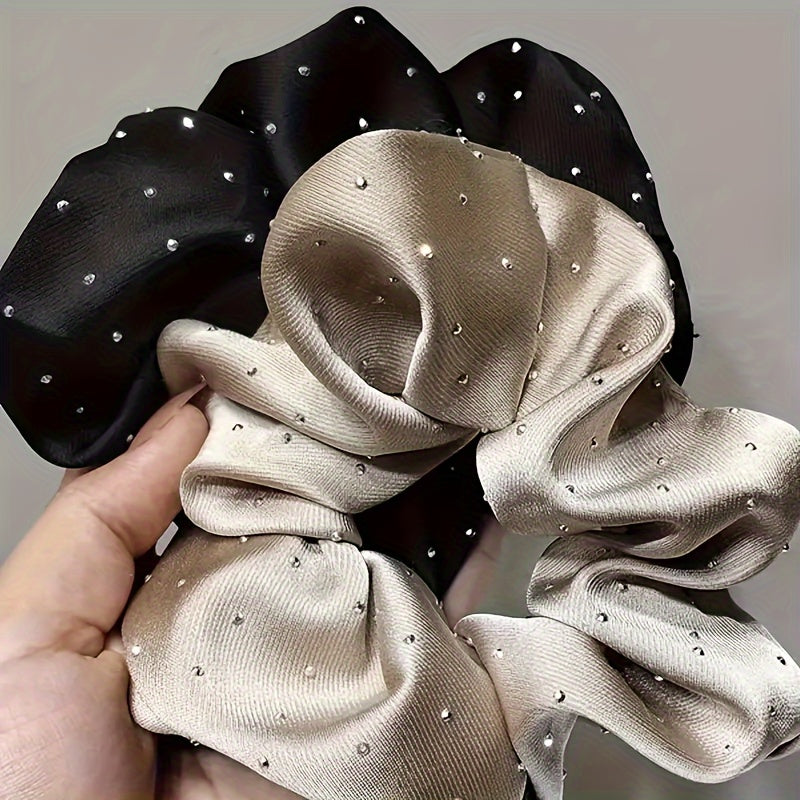 Elegant Satin Hair Scrunchies Set 3pcs